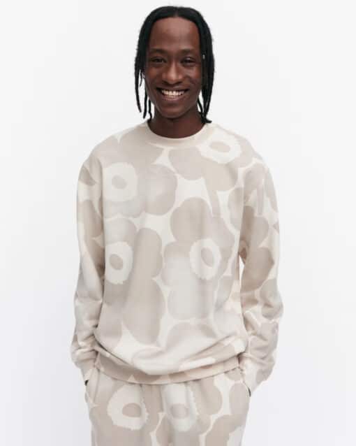 Marimekko Kioski Loisto Akvarelli Unikko Sweatshirt Natural White,Beige