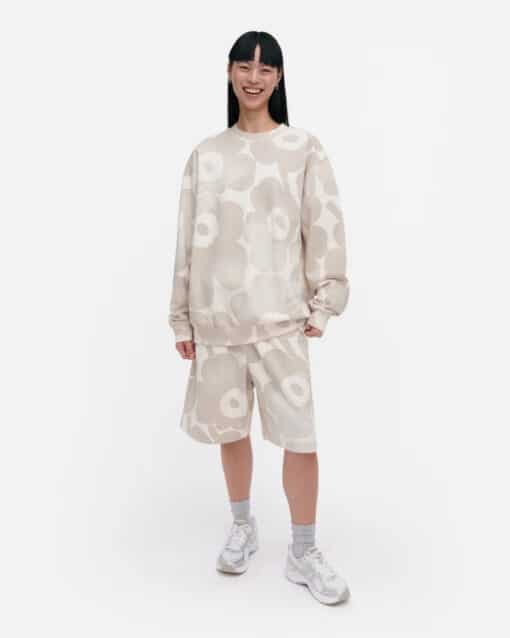 Marimekko Kioski Loisto Akvarelli Unikko Sweatshirt Natural White,Beige