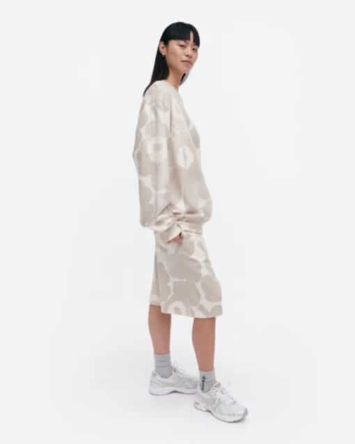 Marimekko Kioski Loisto Akvarelli Unikko Sweatshirt Natural White,Beige