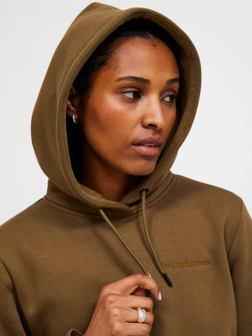 Peak Performance Original Small Logo Hood Women Meadow Moss