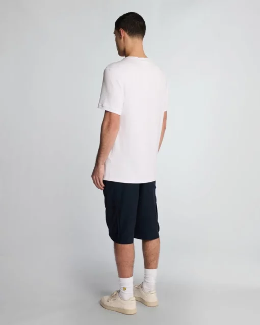 Lyle & Scott Cotton Linen Cargo Shorts Dark Navy