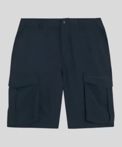 Lyle & Scott Cotton Linen Cargo Shorts Dark Navy