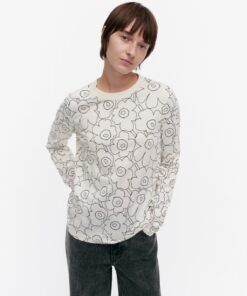Marimekko Sekunti Piirto Unikko Shirt Off White, Black