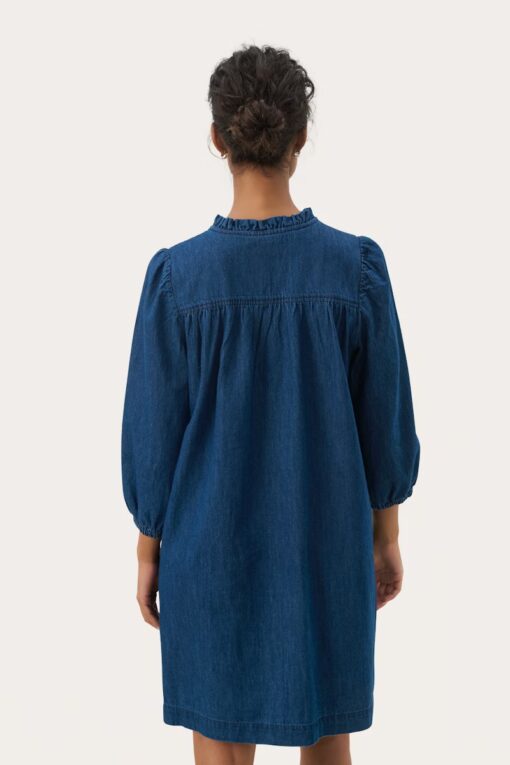 Part Two TashaPW Dress  Medium Blue Denim Embroidery