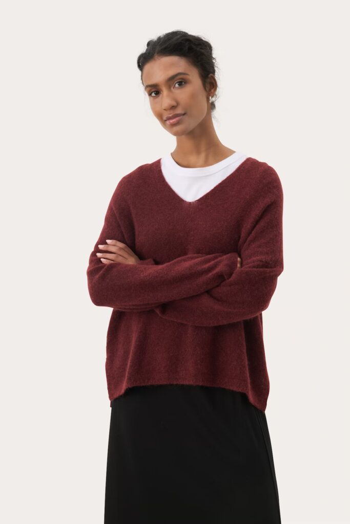 Part Two TitinaPW Pullover Tawny Port