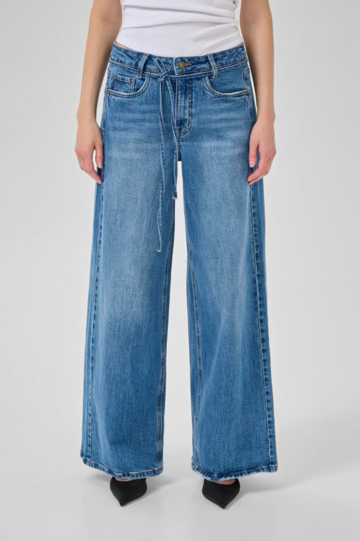 My Essential Wardrobe MWKaro 144 Mid X-Wide Jeans Medium Blue Wash