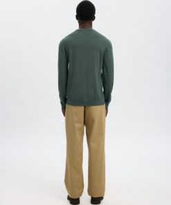 Slhtray Premium Merino Crew Neck Deep Forest