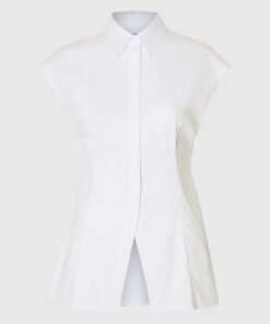 Slffina Slim SS Shirt Bright White