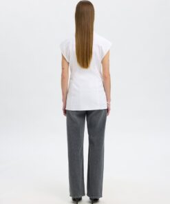 Slffina Slim SS Shirt Bright White