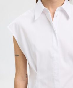 Slffina Slim SS Shirt Bright White