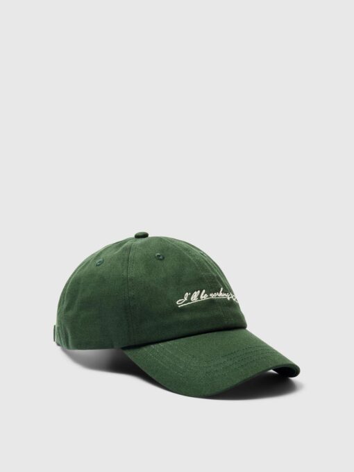 Slhwinston Slogan Cap Dark Green