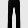 Slh196-Straight Ben Stay Black Jeans