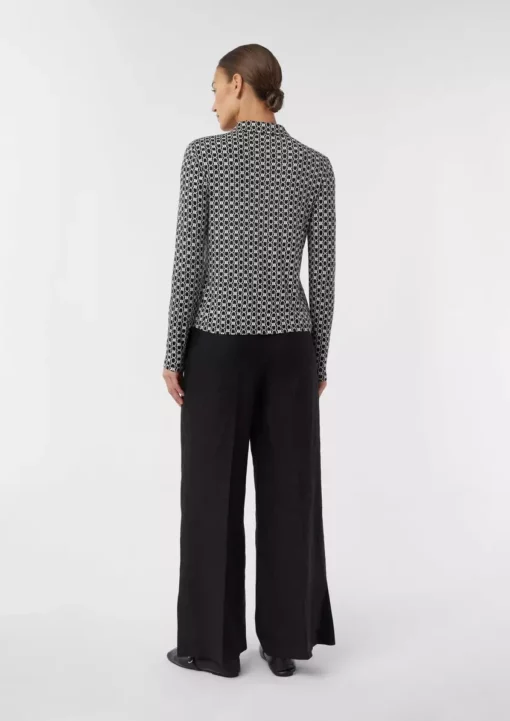 Comma, Print Blouse Black