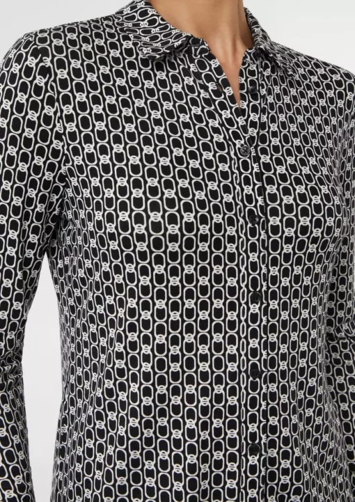 Comma, Print Blouse Black
