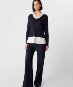 Comma, Layered Pullover Blue