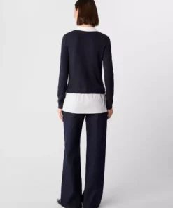 Comma, Layered Pullover Blue