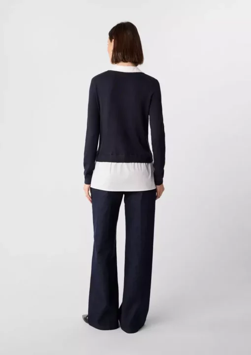 Comma, Layered Pullover Blue