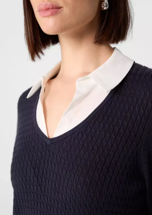 Comma, Layered Pullover Blue