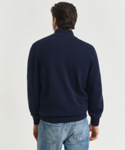 Gant Casual Cotton Half Zip Evening Blue