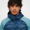 Peak Performance Helium Hybrid Down Hood Jacket Men Mountain lake/Deluded Vision