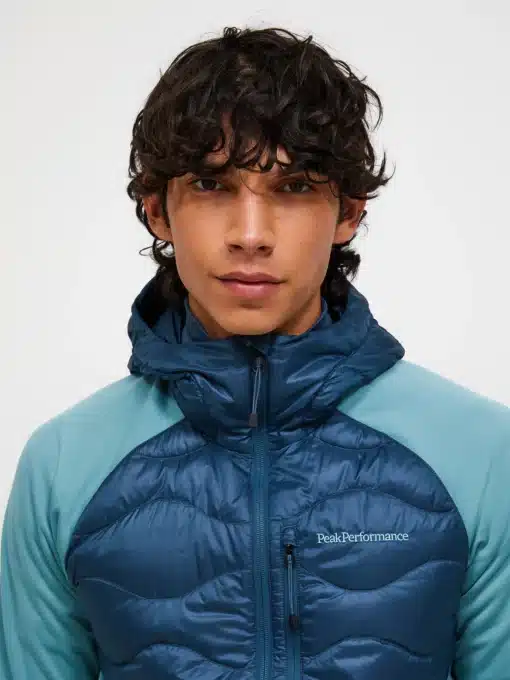 Peak Performance Helium Hybrid Down Hood Jacket Men Mountain lake/Deluded Vision