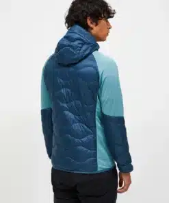 Peak Performance Helium Hybrid Down Hood Jacket Men Mountain lake/Deluded Vision