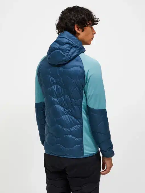 Peak Performance Helium Hybrid Down Hood Jacket Men Mountain lake/Deluded Vision