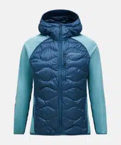 Peak Performance Helium Hybrid Down Hood Jacket Men Mountain lake/Deluded Vision