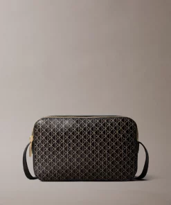 Calvin Klein Allover Monogram Logo Camera Bag Black AOP