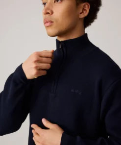 Makia Coal Half Zip Knit Navy