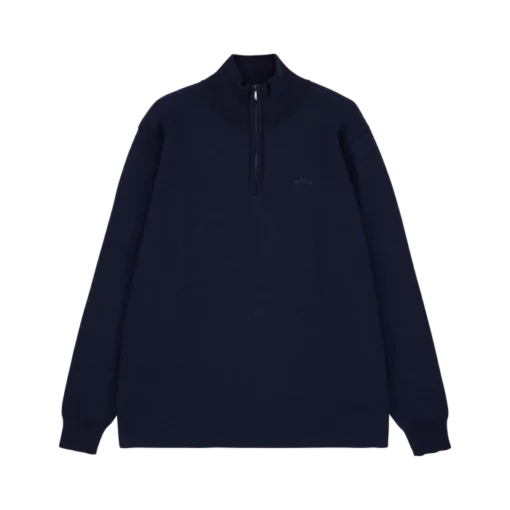 Makia Coal Half Zip Knit Navy