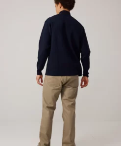 Makia Coal Half Zip Knit Navy