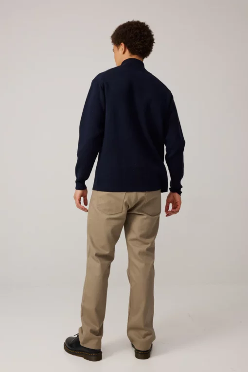 Makia Coal Half Zip Knit Navy