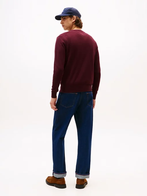 Tommy Hilfiger Pima Cotton Cashmere Crew Neck Deep Burgundy