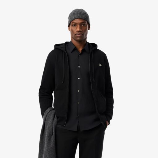 Lacoste Zip-Up Fleece Hoodie Noir