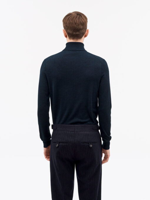 Tiger of Sweden Nevile Turtleneck Wool Sweater Dark Blue