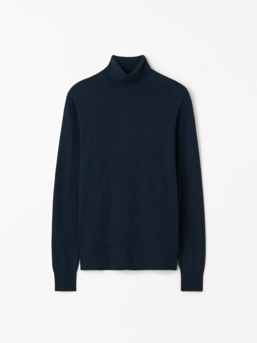 Tiger of Sweden Nevile Turtleneck Wool Sweater Dark Blue