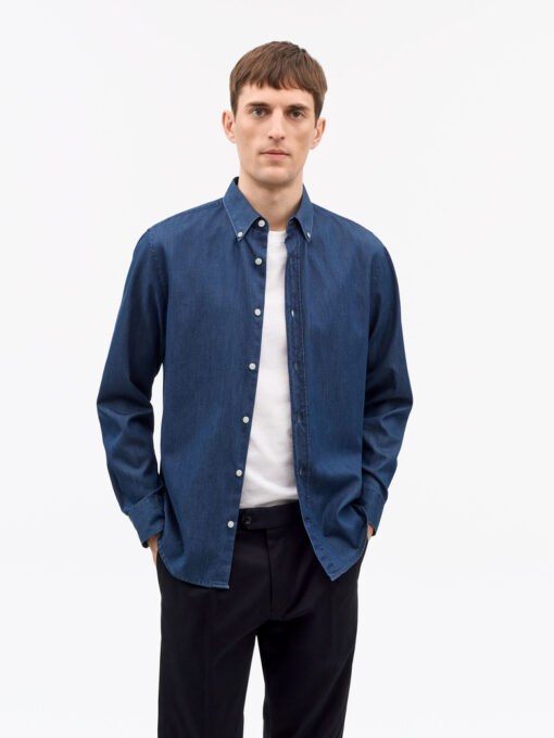Tiger of Sweden Adley Button Down Indigo Shirt