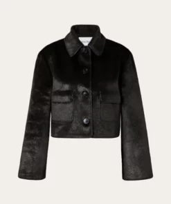 Malina Seressa Faux Boxy Jacket Chocolate