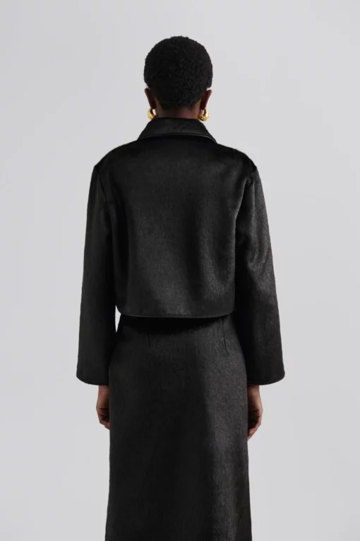 Malina Seressa Faux Boxy Jacket Chocolate