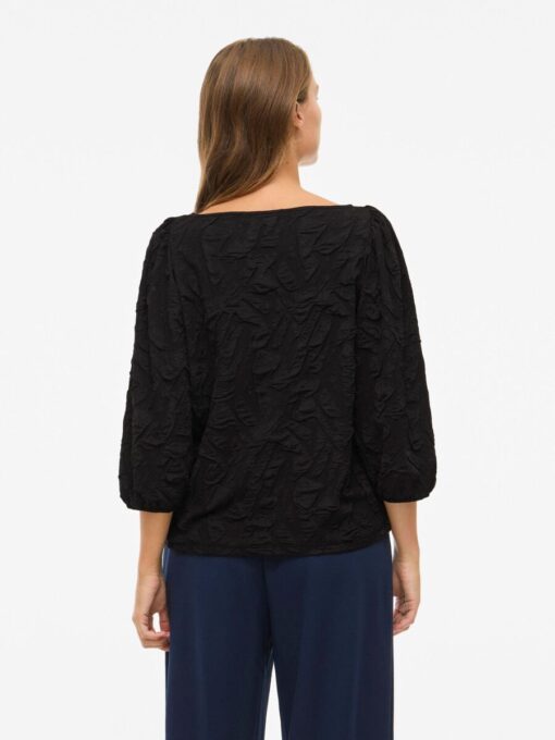 Videvera Boatneck Top Black Beauty
