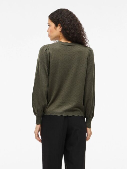 Viemi O-Neck Knit Top Super Light Natural Melange