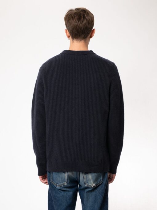 Nudie Jeans August Rib Wool Navy