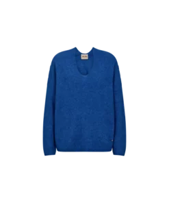 Mos Mosh Thora V-Neck Knit Blue Lolite