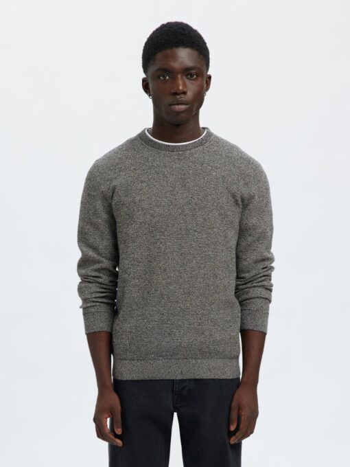 Selected Homme Ross Crew Neck Knit Black