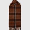 Slhtope Wool Check Scarf Soft Silt