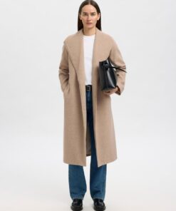Slfrosa Wool Blend Coat Sandshell