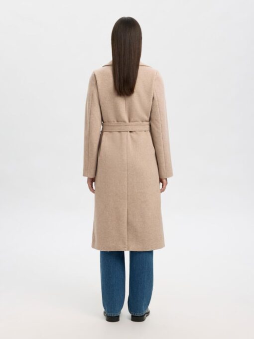 Slfrosa Wool Blend Coat Sandshell