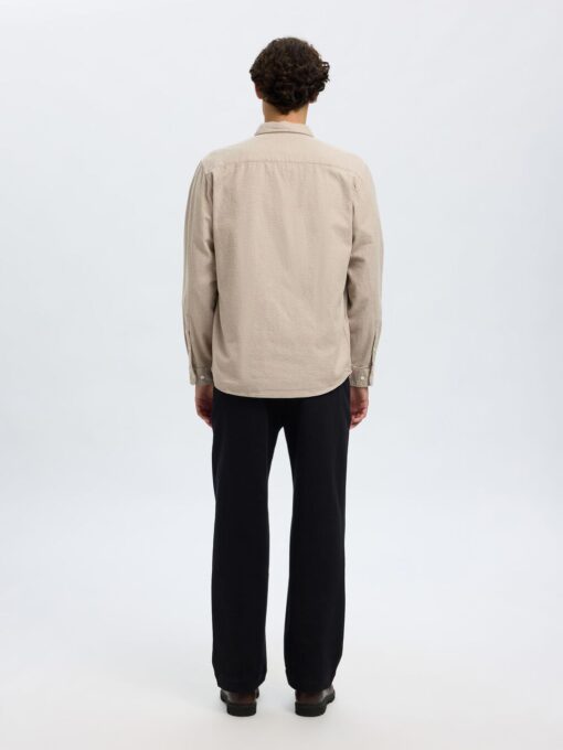 Slhregnoah Brushed Shirt Egret