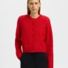 Slfsia Ras Cropped Cardigan Equestrian Red
